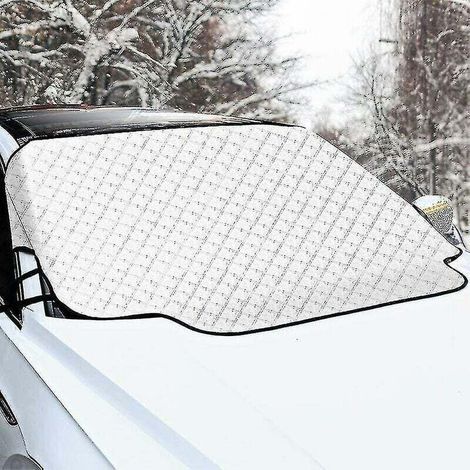 Housse de protection ultra épaisse pour pare-brise de voiture - Neige, glace, soleil, poussière, polissage du métal, UV, résistant à l'eau - Convient parfaitement aux voitures, SUV, toutes les années (1/4)