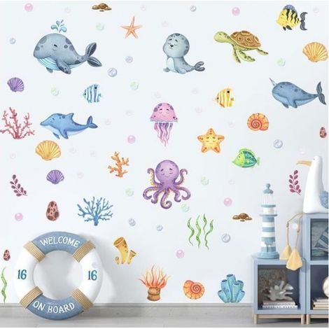Tropical Fish Wall Stickers - PVC Decals for Kids Room - Multicolor (1/4)