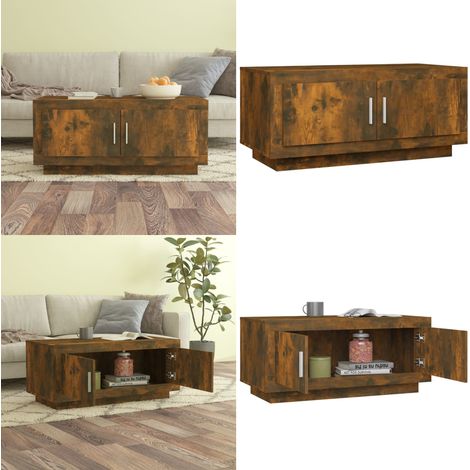 Couchtisch Räuchereiche 102x50x45 cm Holzwerkstoff - Couchtisch - Wohnzimmerschreibtisch - Holzmöbel - Esszimmertisch - Sideboard - Home & Living (1/5)