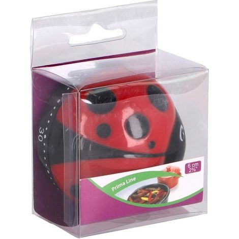 Minuteur de cuisine Patisse Coccinelle 6 cm Noir/Rouge (1/3)