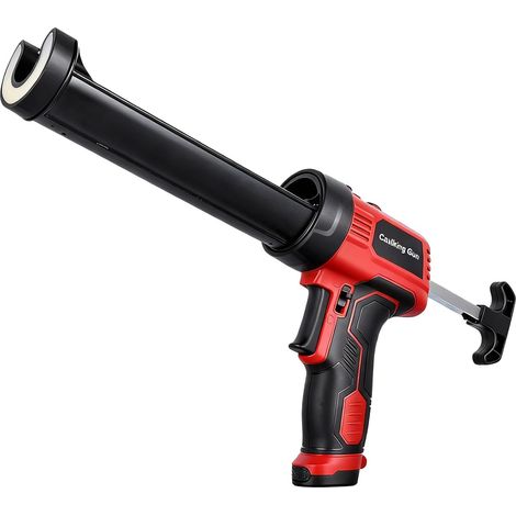 Pistolet Silicone Électrique Sans Fil 300ml, Pistolet à Cartouche Léger 0.9kg avec Poignée Ergonomique LED, Alimenté par Piles AA pour Étanchéité des Fenêtres Salle de Bain et Joints de Voiture (1/5)