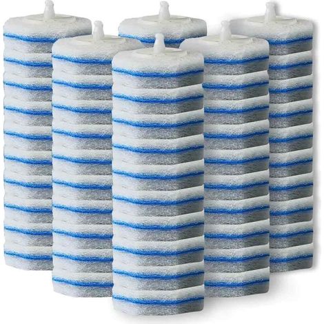 Recharge brosse WC - Tête éponge jetable avec produit nettoyant - 60 pièces - Blanc (1/5)