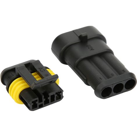10 Sets 1P 2P 3P AMP 1.5 Stecker und Buchse, wasserdichter Kfz-Anschluss 3P (1/5)