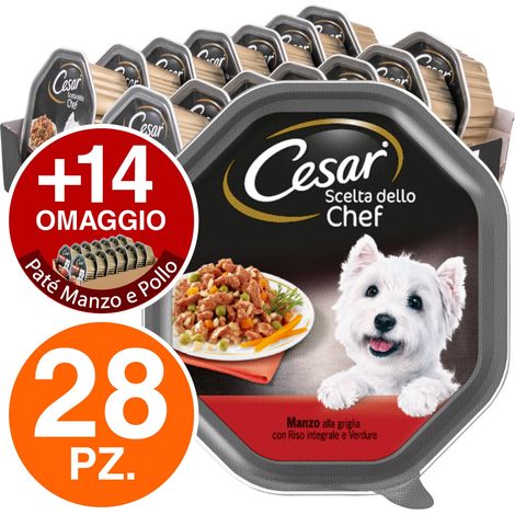 Cesar Dog Scelta dello Chef con Manzo e Riso Integrale - Cesar Dog Scelta dello Chef con Manzo e Riso Integrale - Vaschetta Da 150 Gr (1/4)