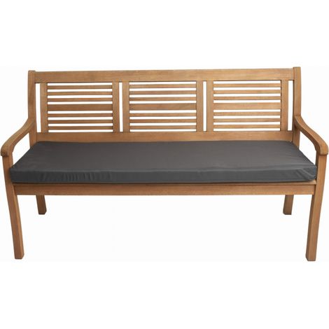 Coussin pour banc de jardin 140x60x7cm assise, coussin de balancelle de jardin, coussin d'assise plat, coussin d'extérieur de jardin Anthracite (1/5)