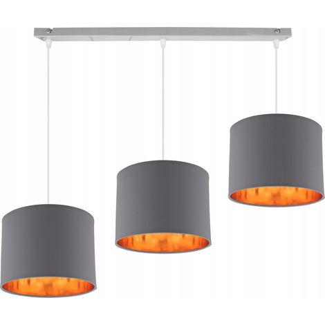 DECKENLAMPE HÄNGELAMPE KRONLEUCHTER GOLDEN LAMPENSCHIRM LED (1/5)