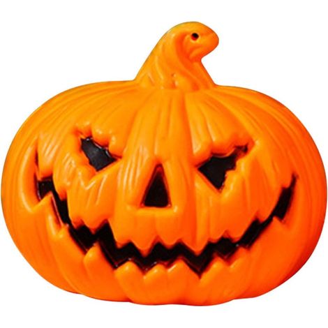 Lampe Citrouille - LED Orange Chaud - Décoration Halloween Intérieure Extérieure - Réutilisable Sans Flamme - Lot de 1 (1/5)