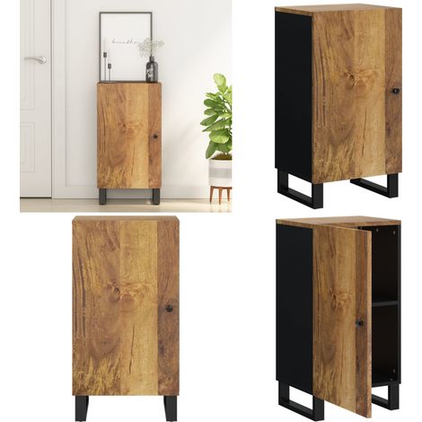 Buffet avec porte 40x31x75 cm bois massif de manguier - Buffet - Meuble De Rangement - Commode - Bois Massif - Manguier Brun - Home & Living (1/5)