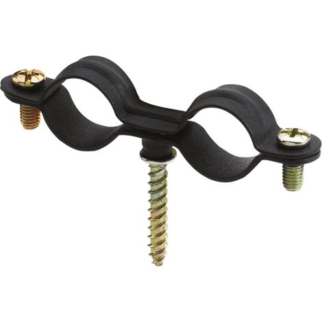AB-GD - FASCETTA DOPPIA NERA GÁSMICA + VITE 015 ( 50 pz.)