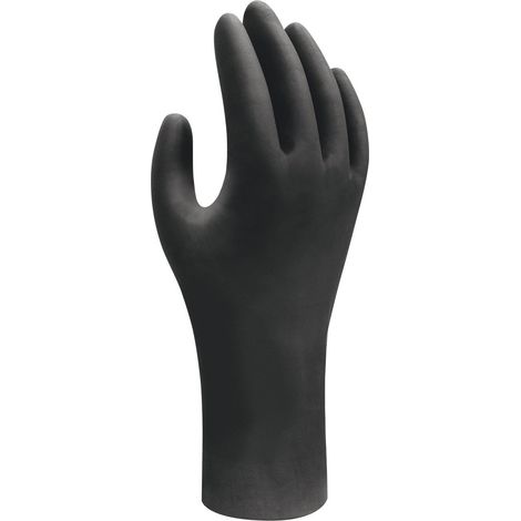 Guanti Monouso in Nitrile EBT Nero Showa Protezione Chimica