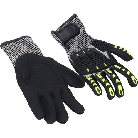 1 Paire Gants de Travail Sécurisés Antichoc Antidérapants Tactiles pour Jardinage Mécanique Construction Mixte L (1/5)