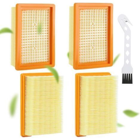 Lot de 4 Filtre Remplacement pour Aspirateur Kärcher WD4 WD5 WD6 MV4 MV5 MV6 plissé Plat (1/5)