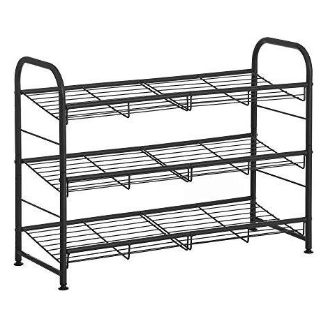 Songmics Organizador de zapatos negro 68,5 cm de ancho (1/3)