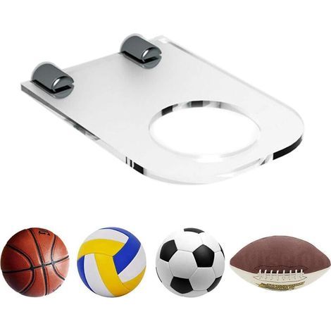 Ballständer, wandmontiertes Ballregal aus Acryl, unsichtbares transparentes Regal, für Fußball, Basketball, Volleyball, Rugby und Fußball (1/5)