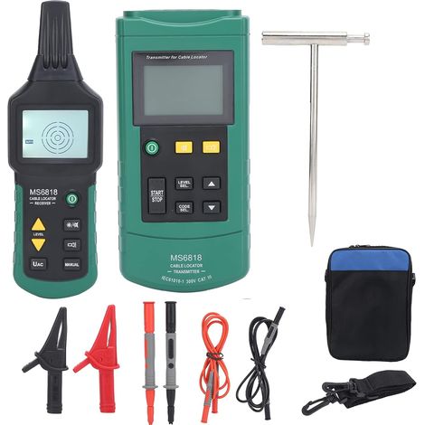 Détecteur de câble, fonction de silence MS6818 Chercheur de court-circuit de câble d'application large pour système d'alimentation électrique pour électriciens pour la construction (1/5)