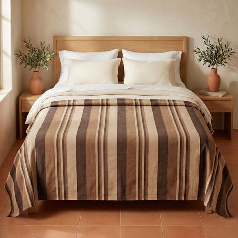 TELO ARREDO COPRITUTTO GRAN FOULARD COPRILETTO COPRIDIVANO KIARA BISCOTTO 2 PIAZZE