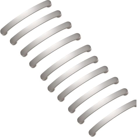 10 Stück Küchengriffe – Schrankgriff – Schranktürgriffe, Schubladengriffe – Gebürstet – Für Schlafzimmermöbel (Mitte zu Mitte 128 mm)