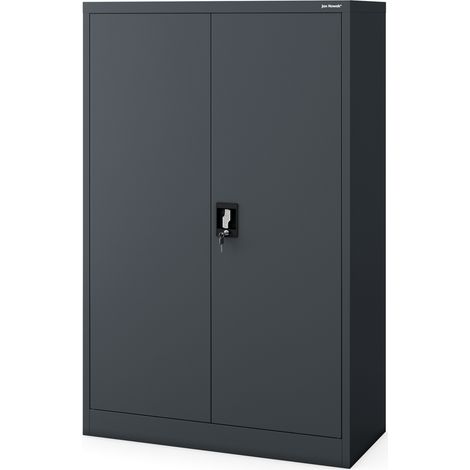 Armoire métallique de bureau pour dossiers KEVIN, 900 x 1400 x 400 mm, anthracite