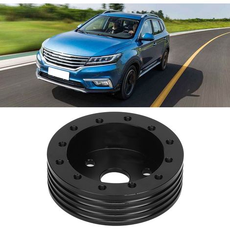 1-Zoll-Lenkradadapter aus Aluminium, 5/6-Loch-auf-3-Loch-Umbau, für Lenkradmodifikationen (Schwarz)