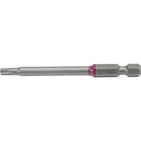 Punta TORX T20 da 1/4 di pollice, 75 mm, acciaio S2, 10 pezzi.