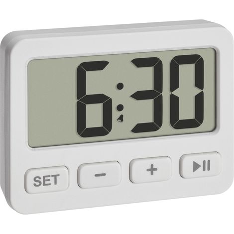 TFA Dostmann 60.2036.02 Quarz Wecker Weiß Alarmzeiten 1 1 Timerzeit (1/5)