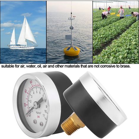 TS-40-160psi 0-160psi 1/8" NTP Manometer (1/4)