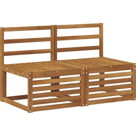 Maison Exclusive - 2 Stück Outdoor Mittelsofa Massivholz Akazie N