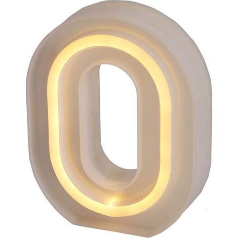 Lettere luminose neon a led luci alfabeto O luminoso per decorazione casa compleanni nozze festa bar eventi luce calda (1/5)