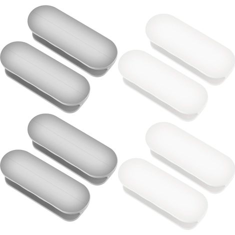 8 poignées adhésives pour porte coulissante et fenêtre, blanc et gris, sans perçage (1/5)