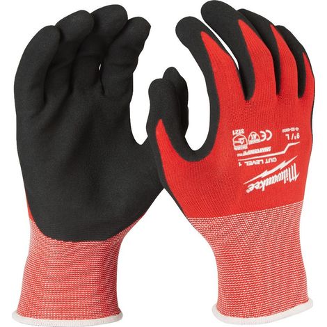 GUANTI SPALMATI IN NITRILE ANTITAGLIO CAT. 1/A 3121A TG9 MILWAUKEE 4932471417
