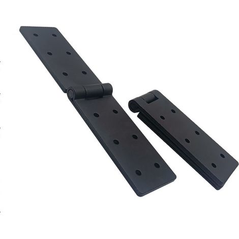 2 Pièces Charnières Connectrices, Charnière Pliante, Bande de Caisse, Charnière de Meubles, Charnière Métallique Noire pour Portes en Bois, Portes de Jardin, Meubles,19.84cm (1/4)