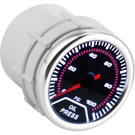 Manomètre de pression d'huile LED 52 mm/2 pouces, 0-100 PSI, avec capteur, compatible avec les voitures 12 V 4/6/8 cylindres (1/5)