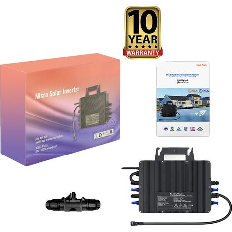 Microinversor conectado a la red, alta eficiencia, rango de voltaje versátil, inversor de 2000 W, 230 V, 22-50 V (1/2)