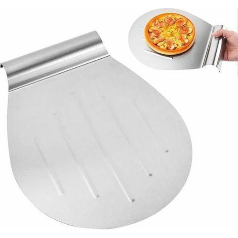 Pelle à Pizza Ronde en INOX Pelle Grande Surface pour Four à Pain Gâteau Lifter (1/5)