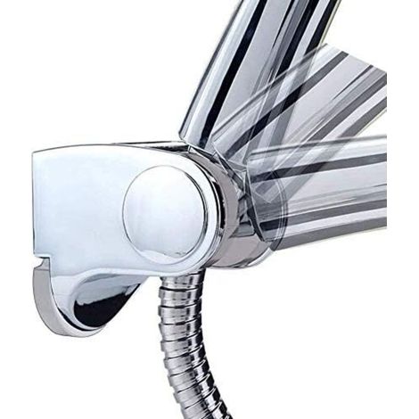 Height-adjustable shower head holder, designed with an adjustable angle bracket for personalized comfort, chrome finish to enhance your bathroom (1/5)