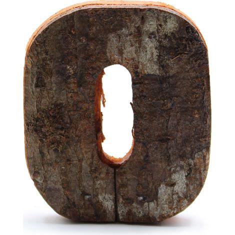Numéro d'écorce rustique - "0" - 7 cm- Vendu par 1