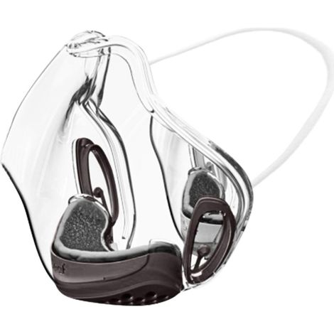 Reusable transparent face shield, anti-fog, anti-splash mask, fitted around the mouth and nose