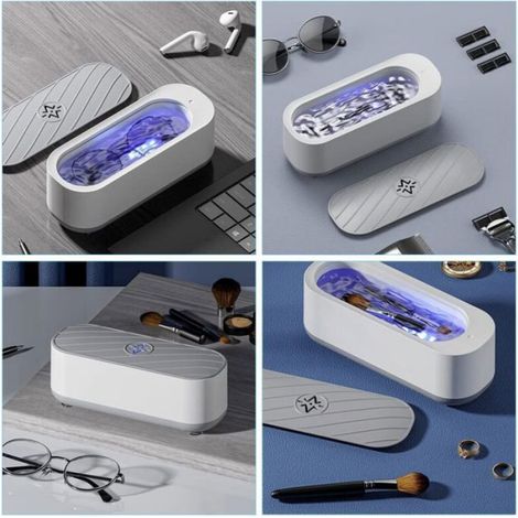 Nettoyeur À Ultrasons - 20x8x7 5 Cm - Pour Bijoux Lunettes Montres Rasoirs - 240 G - USB Alimenté (1/5)