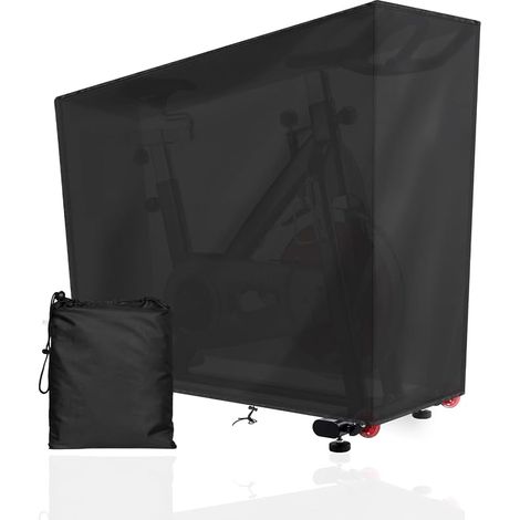 Bicycle Cover - Waterproof - 142 x 123 x 113 x 58 cm / Protective Cover - Fitness Bike Cover - Black - Outdoor Storage Bag (1/5)