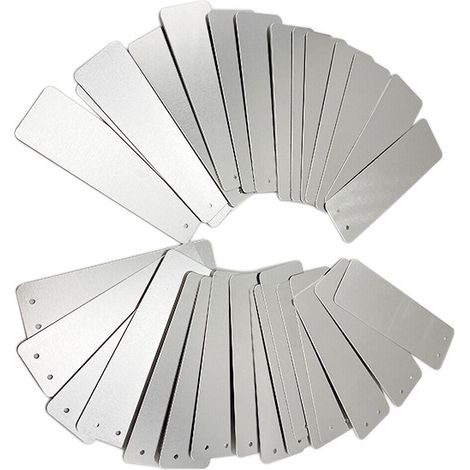 100 étiquettes en aluminium pour le jardinage - Rectangle, panneaux de signalisation pour l'extérieur, panneaux en métal, étiquettes pour les plantes de jardinage