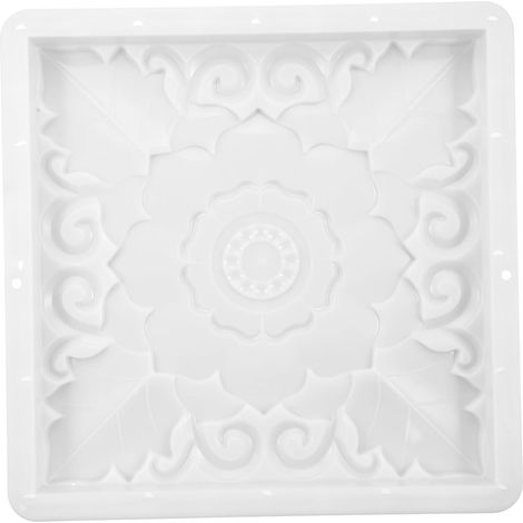 Moule à Pavés En Ciment Pour Béton Réutilisable 40x40x3 Cm, Créateur D'allées De Jardin, Décoration Cour De Style Chinois, Brique Pavage Solide Pour Chemins Extérieurs (1/5)