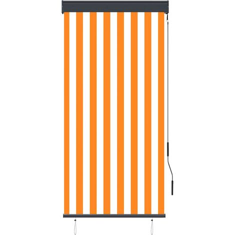 Maison Exclusive - Tenda a Rullo per Esterni 80x250 cm Bianca e Arancione (1/5)