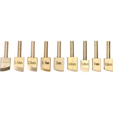 Puntas de soldadura de latón, herramienta para trabajar el cuero, 1-9 mm