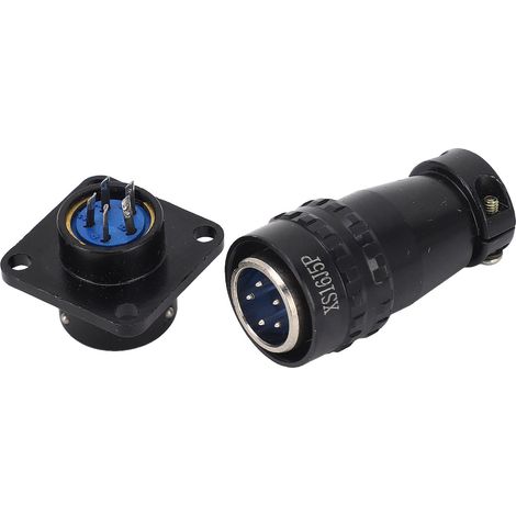 Prise aviation 5 broches mâle/femelle, connecteur à contacts en laiton, alimentation 400 V CA (1/5)