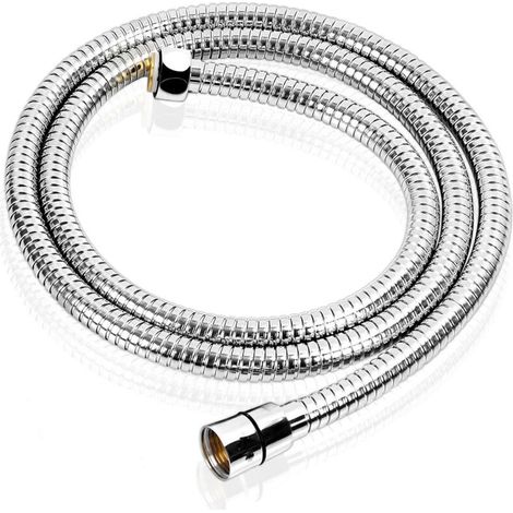 Flexible de douche en acier inoxydable 200 cm, anti-torsion et résistant