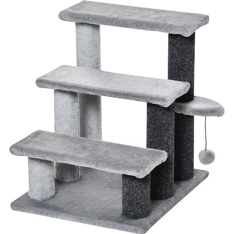 Aga Escalier pour chats 60x40x64 cm Gris (1/5)