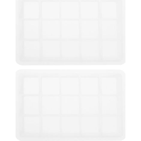 Lot de 2 Moules à Glaçons en Silicone pour Congélateur, Bac Cube, (1/5)