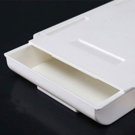 Lot de 2 Organiseur coulissant, ABS résistant, dimensions 22x11cm et 22x15,5cm, pour bureau cuisine salon (1/4)