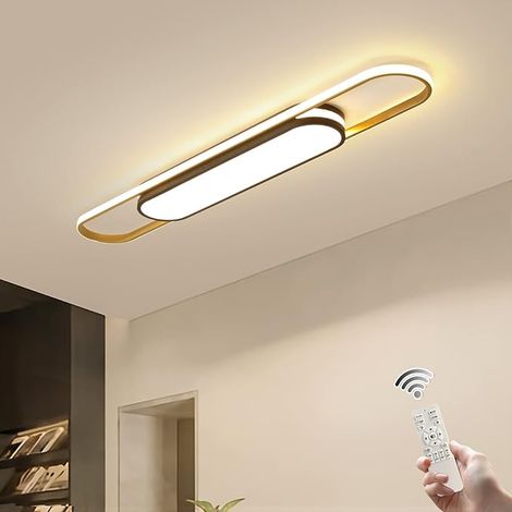 Ceiling Light Modern LED Ceiling Lamp Dimmable Acrylic Ceiling Lighting Fixture with Remote Control for Kitchen Dining Room Cloakroom Hallway(48W/43.3in L)