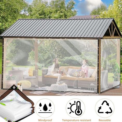 Bâche transparente 3 x 3 m - TARP multifonctionnelle - Etanche - Avec oeillets, Jardin, serre (1/5)